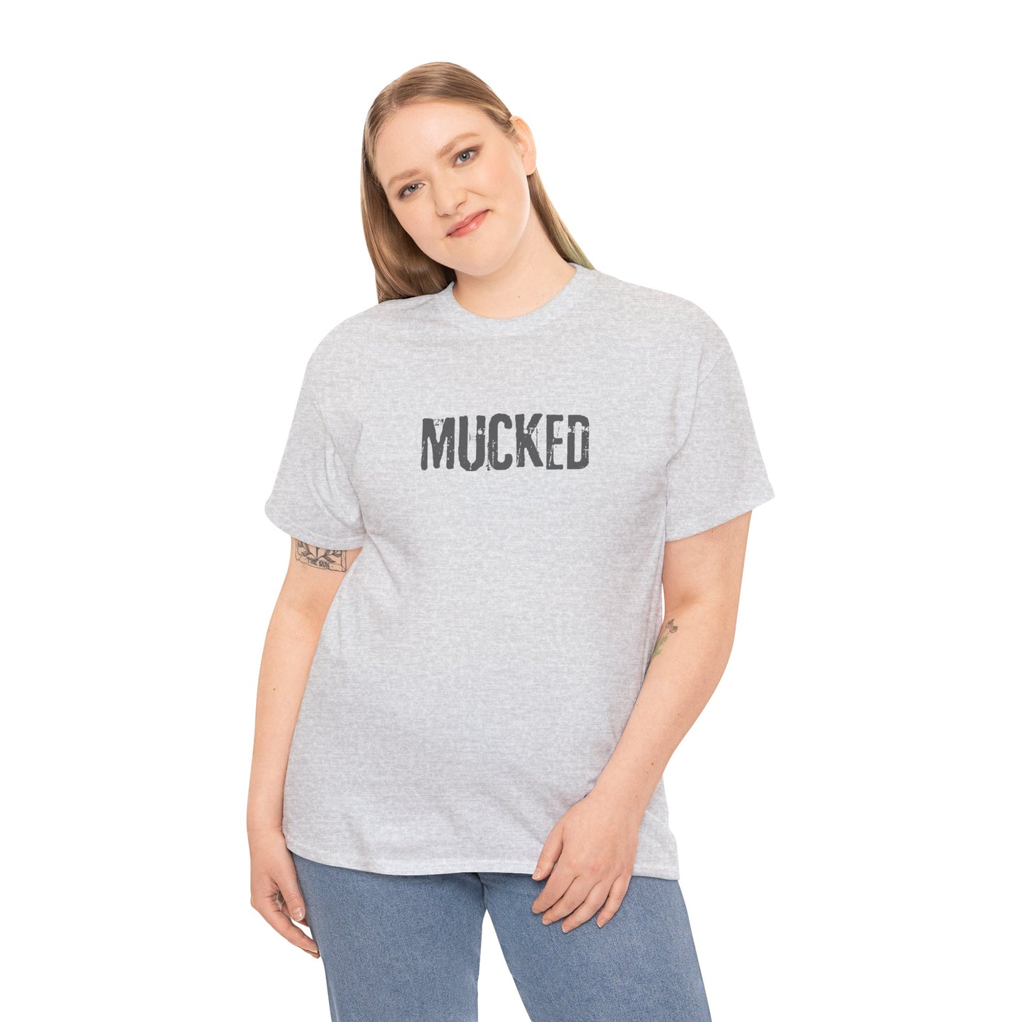 MUCKED HEAVY COTTON TEE - UNISEX