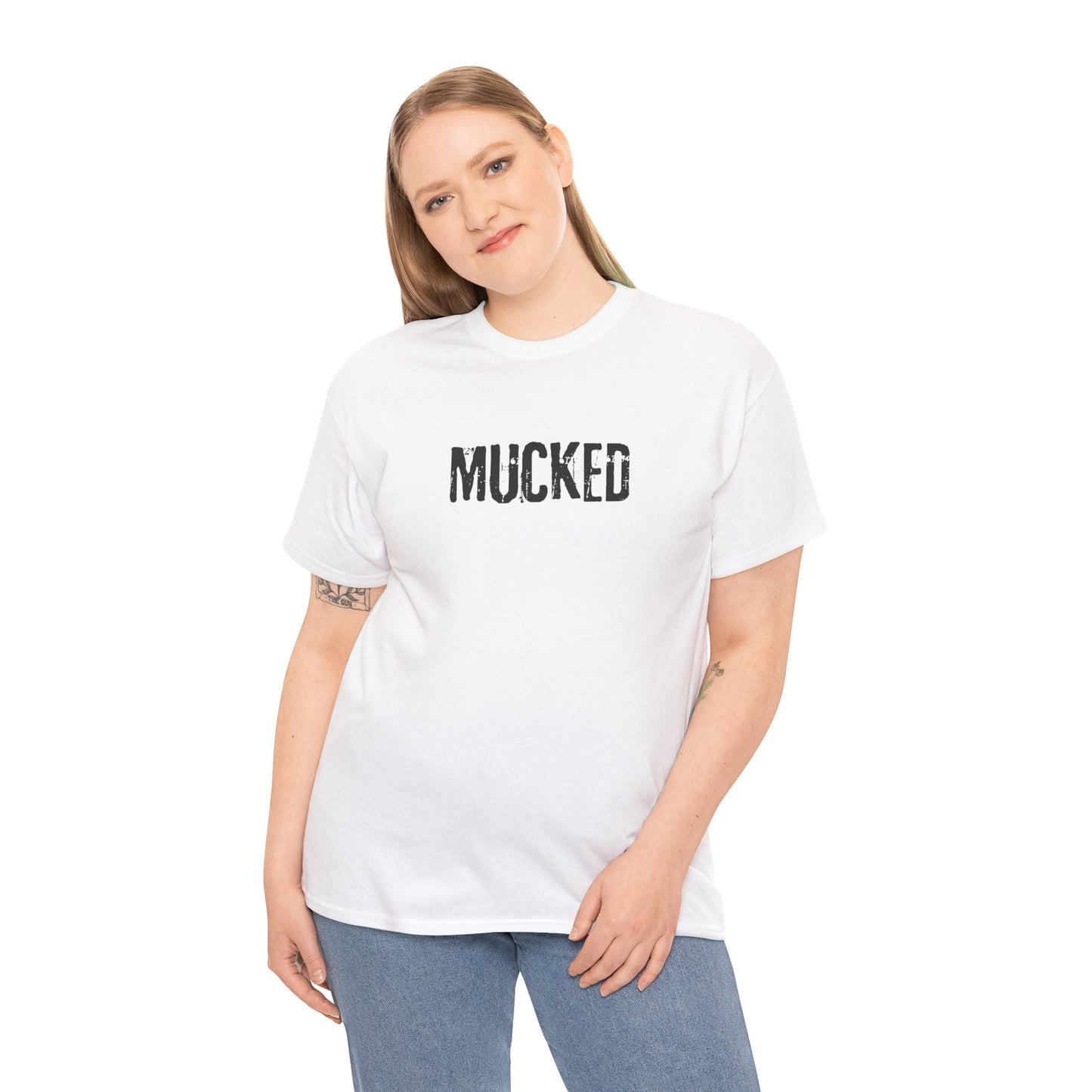 MUCKED HEAVY COTTON TEE - UNISEX