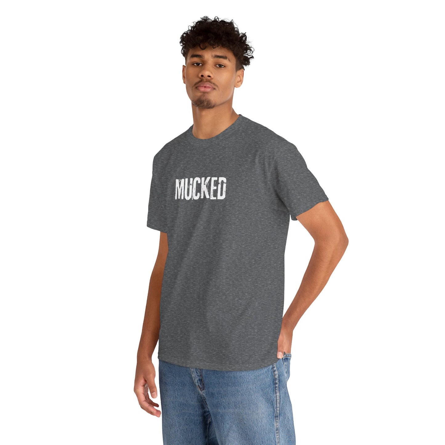 MUCKED HEAVY COTTON TEE - UNISEX