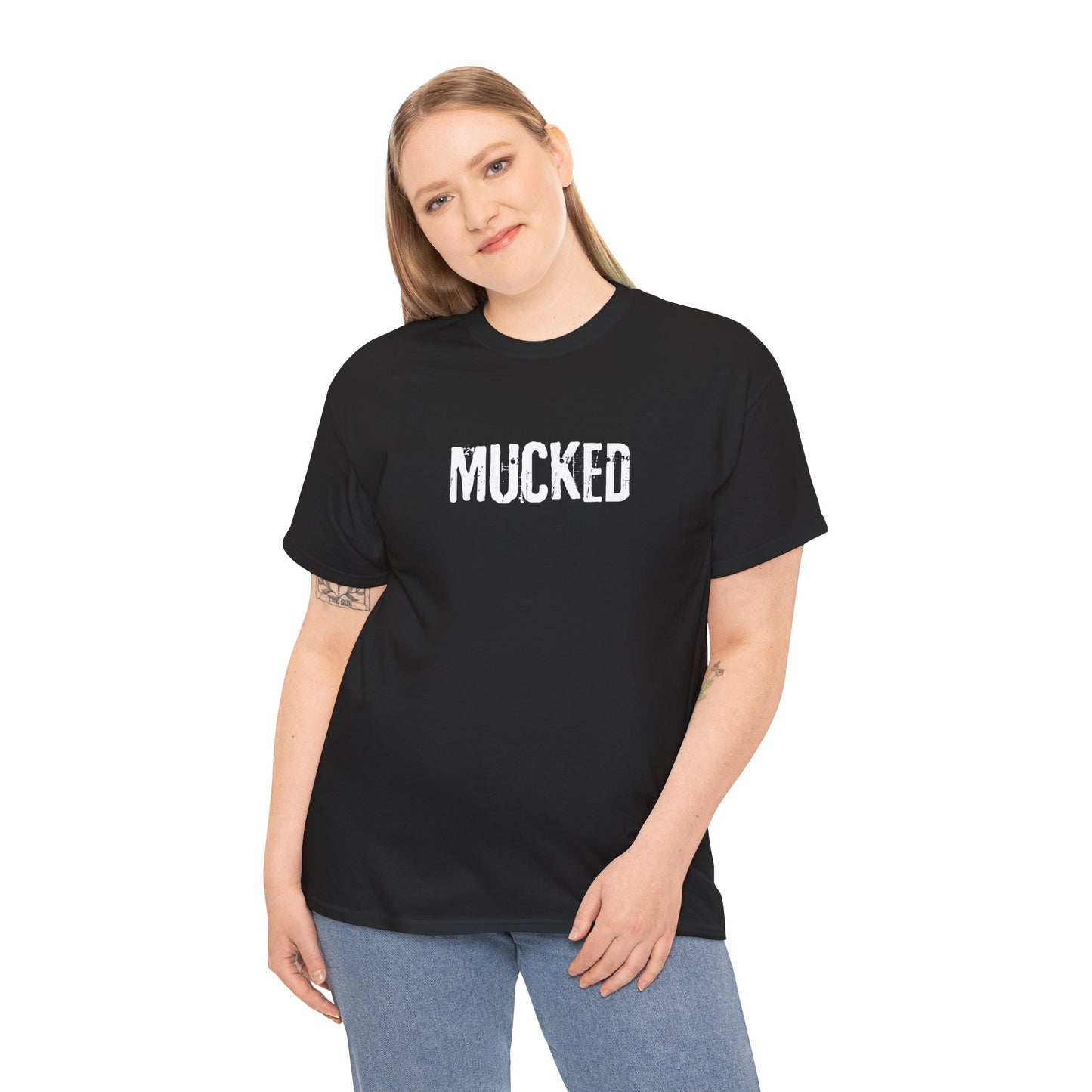 MUCKED HEAVY COTTON TEE - UNISEX