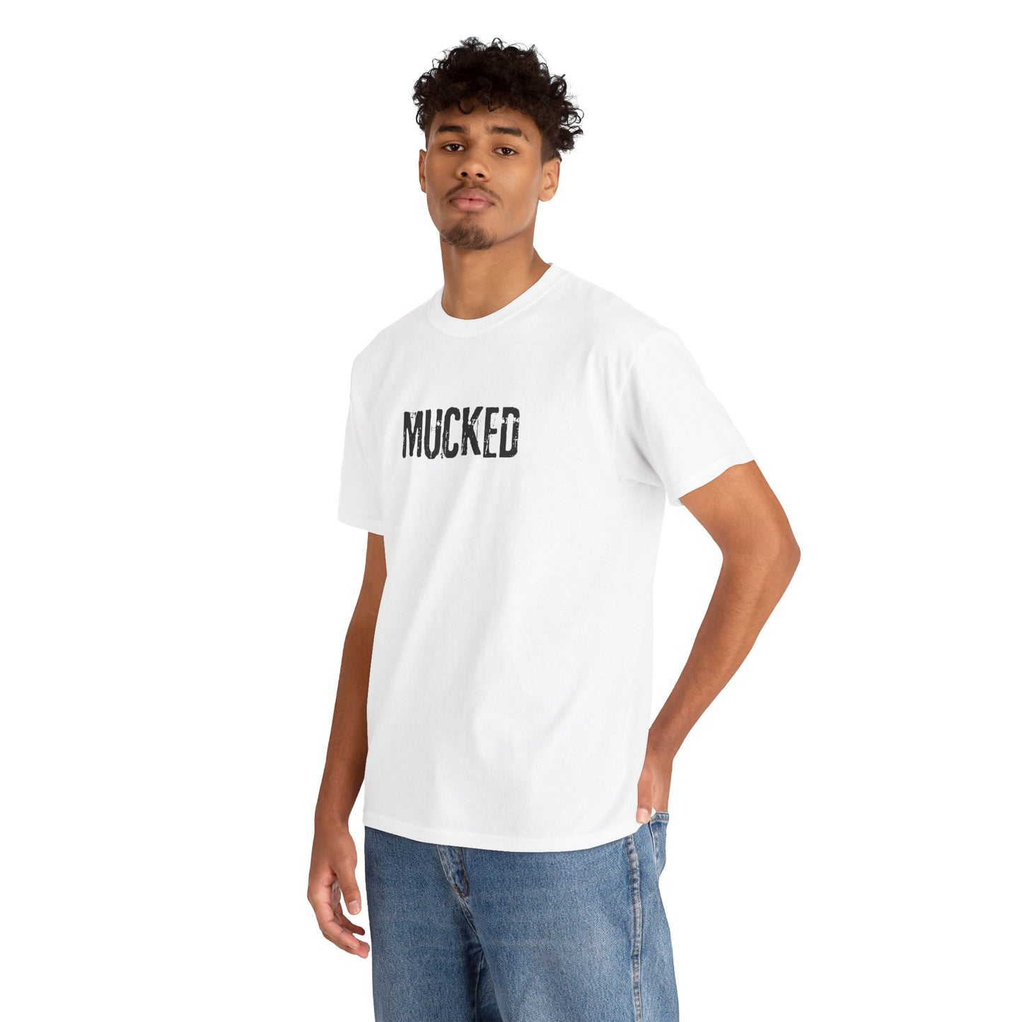 MUCKED HEAVY COTTON TEE - UNISEX