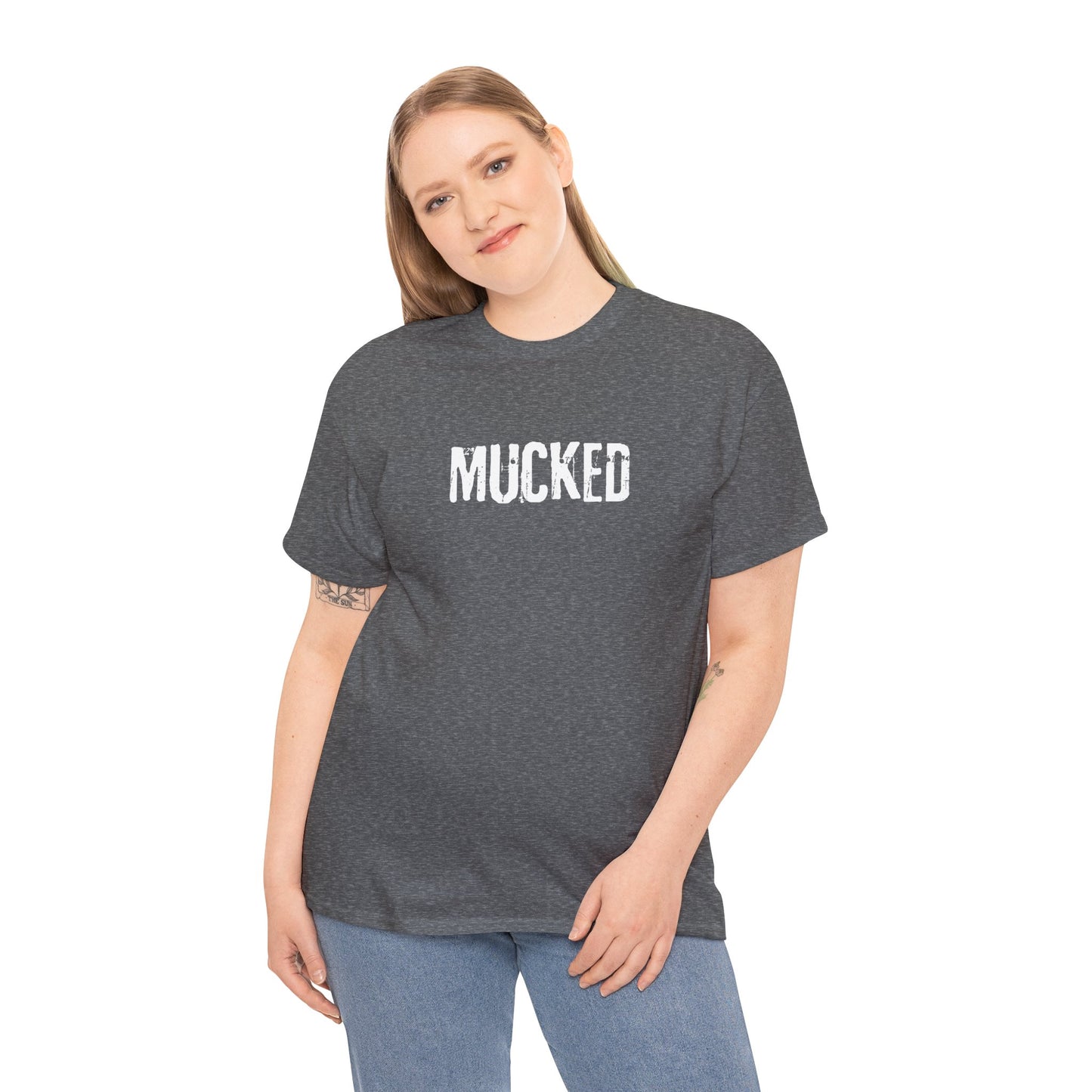 MUCKED HEAVY COTTON TEE - UNISEX